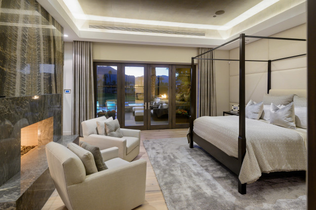 Minted mediterran-schlafzimmer