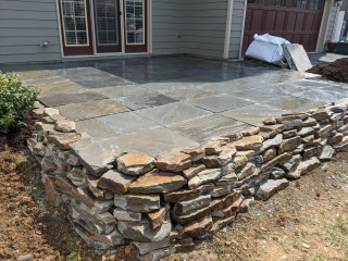 Dry Stack Bluestone Wall - Photos & Ideas