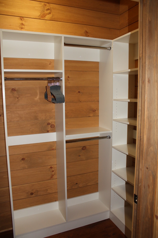 Inspiration for a rustic closet remodel in Charlotte