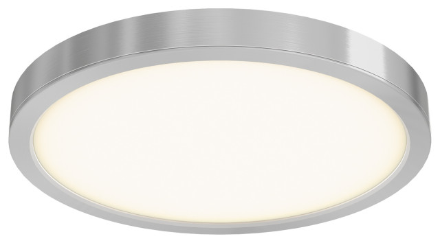 DALS Lighting Color Temperature Changing 18" Round Flushmount, Satin Nickel