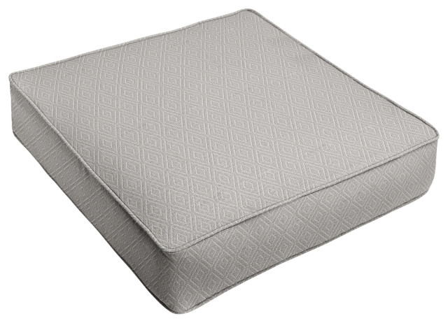 Sunbrella Outdoor Corded Deep Seating Cushion, Ivory, 23.5"Wx23"Dx5"H