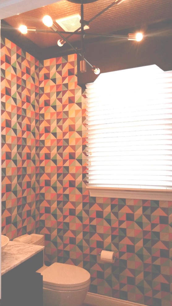 Custom Wallpaper: Colorful Powder Room
