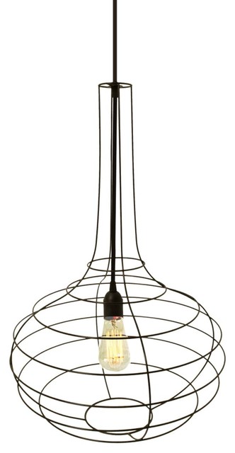 Globo Pendant Lamp, Black Cable, Small