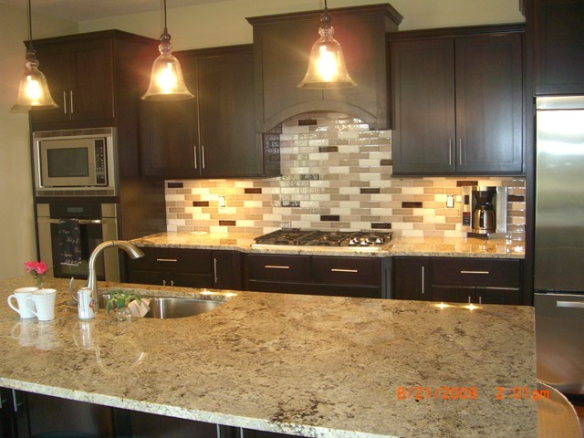 Granite Pratt Larson Backsplash Contemporary Kitchen Cedar