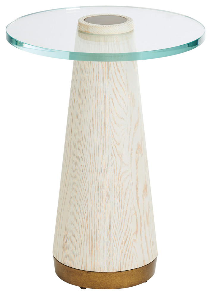 Castlewood Glass Top Accent Table Contemporary Side Tables And End