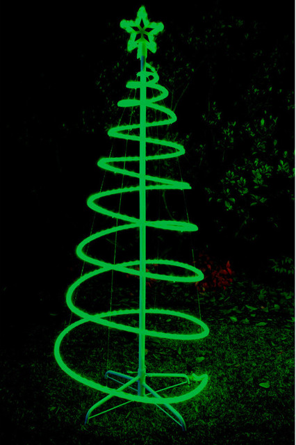120cm Green Solar LED Spiral Xmas Tree Rope Light