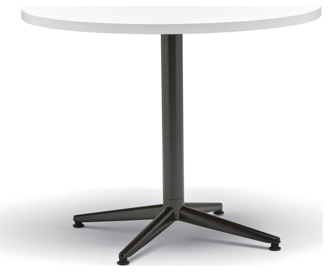 Flash Furniture 36 Round Black Laminate Table Top with 24 Round Bar Height Table Base and Foot Ring