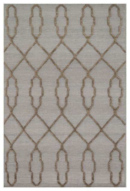 Ivangura Bazaar Grey Moroccan Trellis Flat Weave Rug - Sample