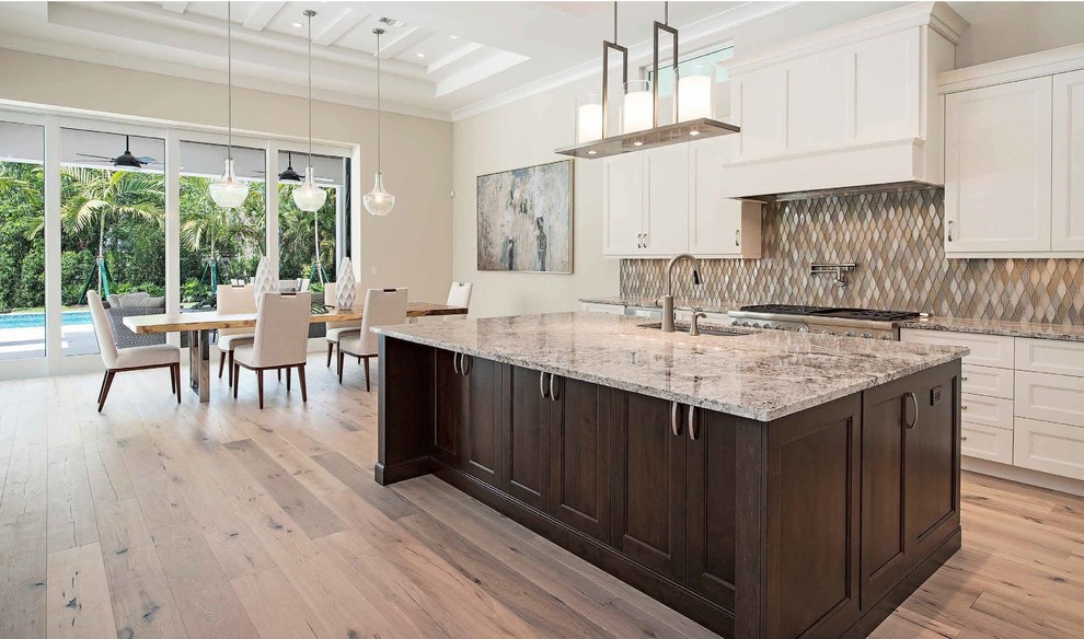 Inspiration for a transitional kitchen remodel in Miami