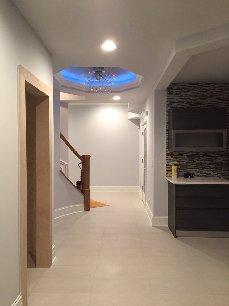 Inspiration for a transitional basement remodel in Chicago