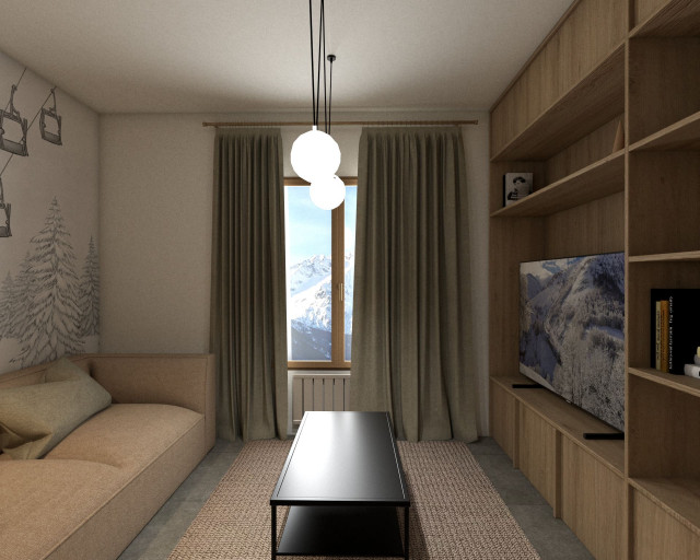 LE CHALET rustikal-wohnzimmer