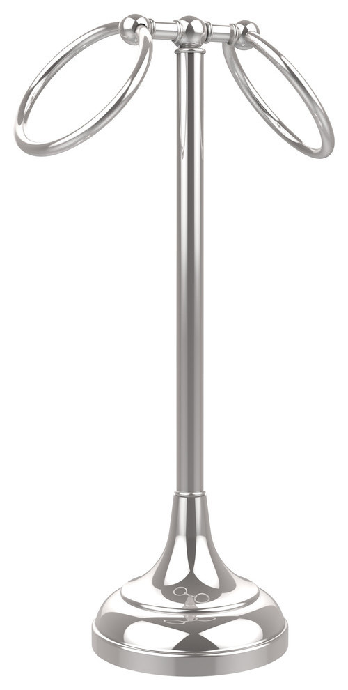 Vanity Top 2 Ring Guest Towel Holder Traditional Towel Rings by