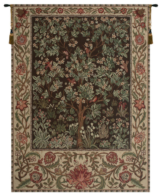 Tree of Life Tapestry Wholesale, Brown, Green, 69"x92"