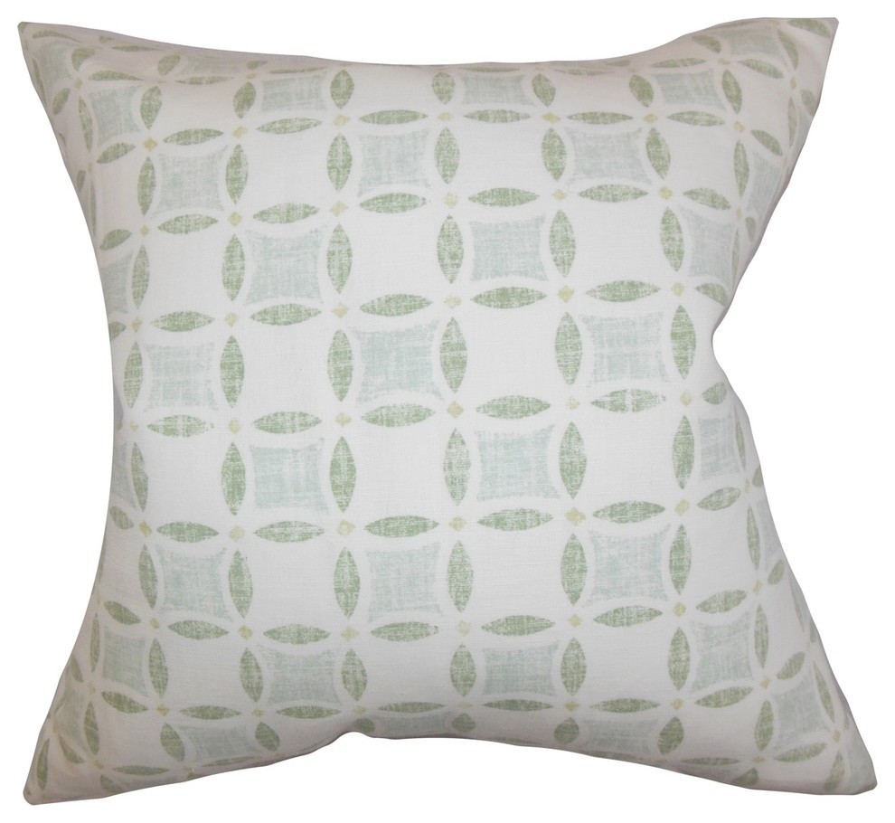 Jeune Geometric Pillow Green 18"x18"