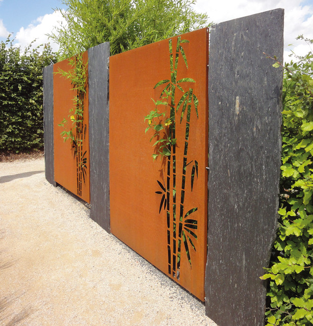 Paras Corten Sichtschutz Bambus Contemporary Landscape Other