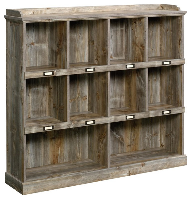Sauder Granite Trace Engineered Wood 10-Cubby Bookcase in Rustic Cedar/Brown