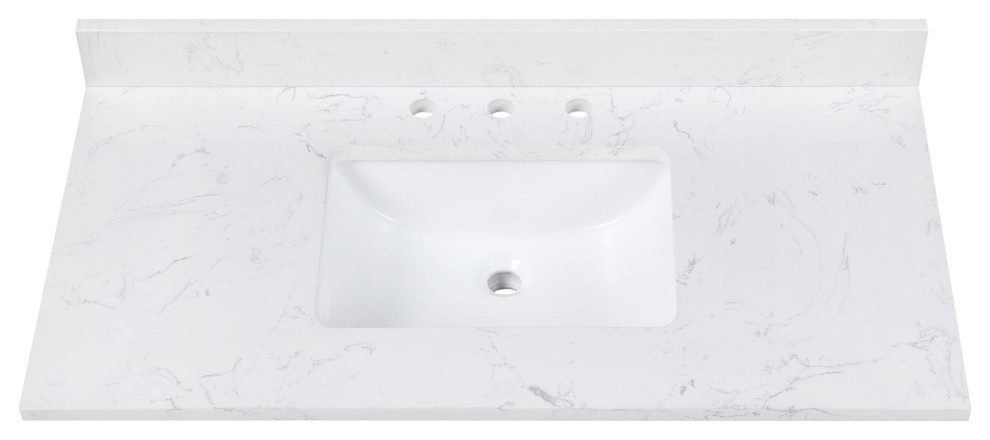 Avanity EUT43-RS 43" Engineered Stone Vanity Top - Vanity Tops And Side ...