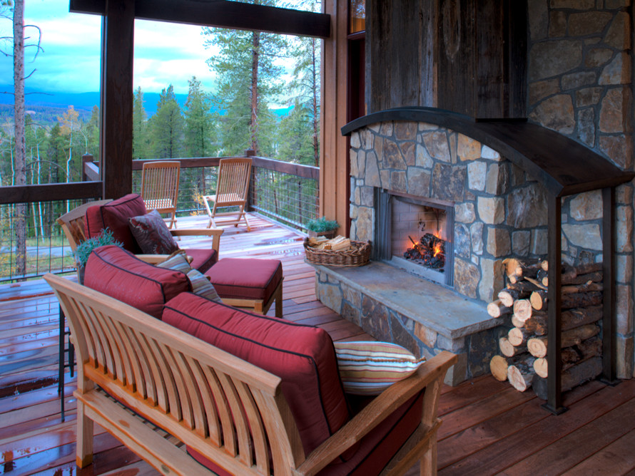 Mountain Contemporary Rustic Deck Denver by Terra Firma Custom