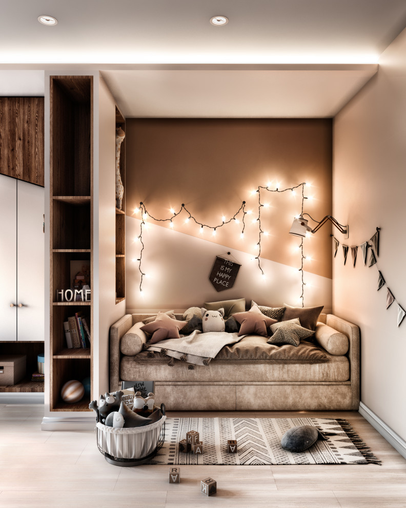 Gray color in the interior of an apartment of 60 m² in St. Petersburg