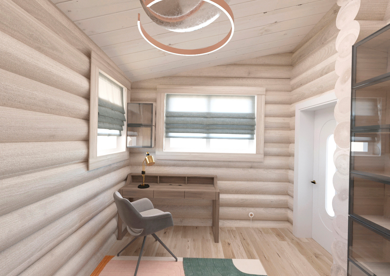 Дизайн интерьера в доме-срубе