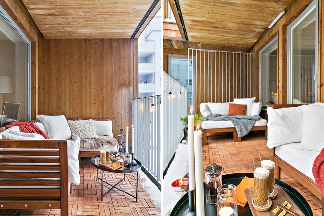 Immagine di un patio o portico minimalista