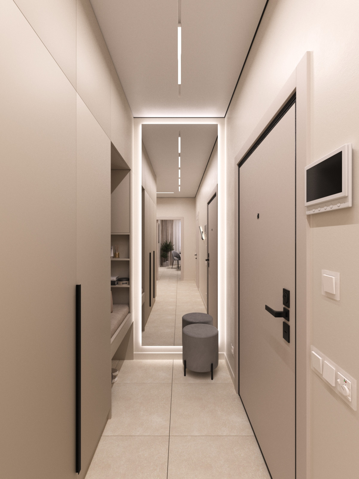 Дизайн проект двухкомнатной квартиры 60 м2