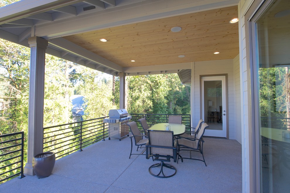 This is an example of a contemporary patio in Portland.