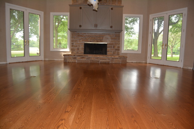 8 White Oak Wood Floors Refinished With English Chesnut Stain