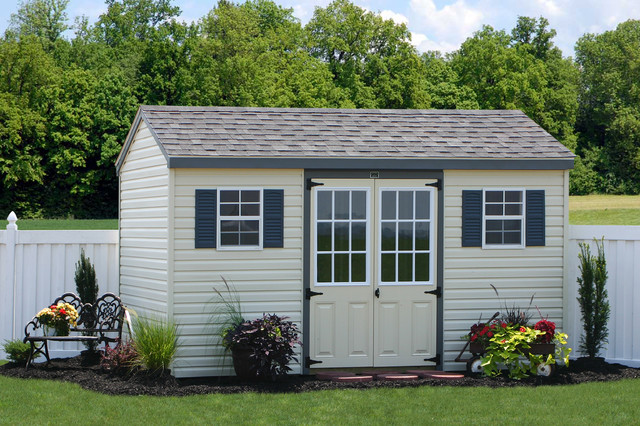Discount Vinyl Sided Storage Shed for Sale - Traditional 