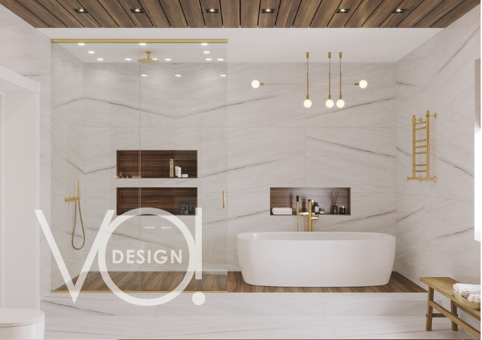 Загородный дом: кухня, гостиная и гостевой санузел