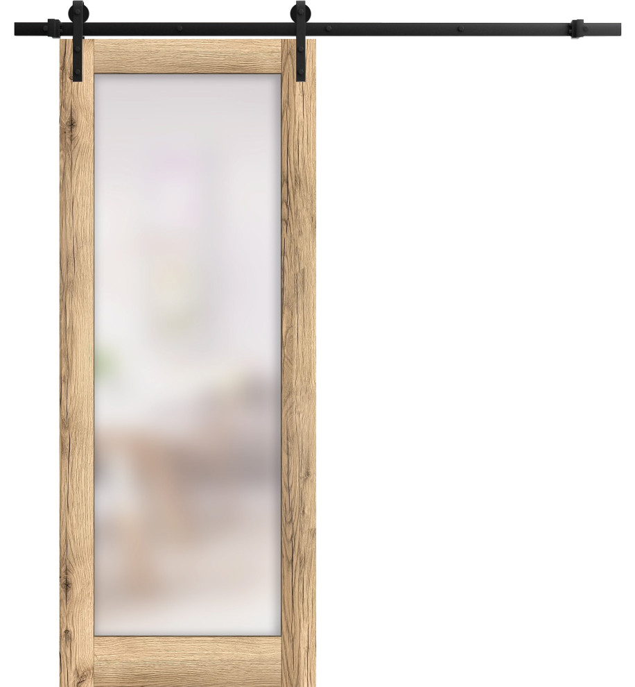 Barn Door Planum 2102 Oak 6.6FT, 42" x 96" Rustic Interior