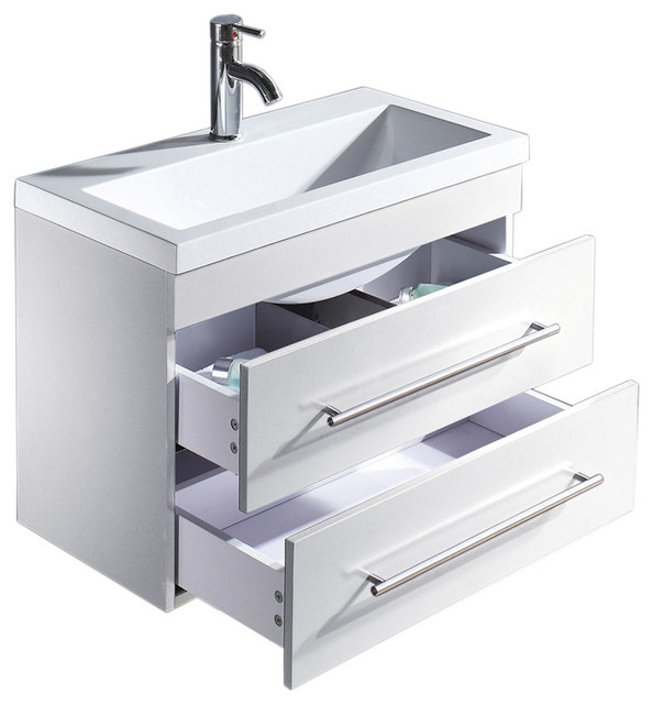 Emotion Mars 700 Bathroom Furniture, White High-Gloss, 70 cm, White High-Gloss