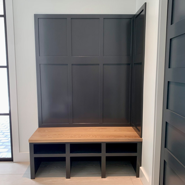 Board and Batten Mudroom Bench Modern Entry Atlanta by 62