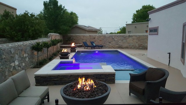 Fire Pits And Fireplaces Traditional Pool Houston By