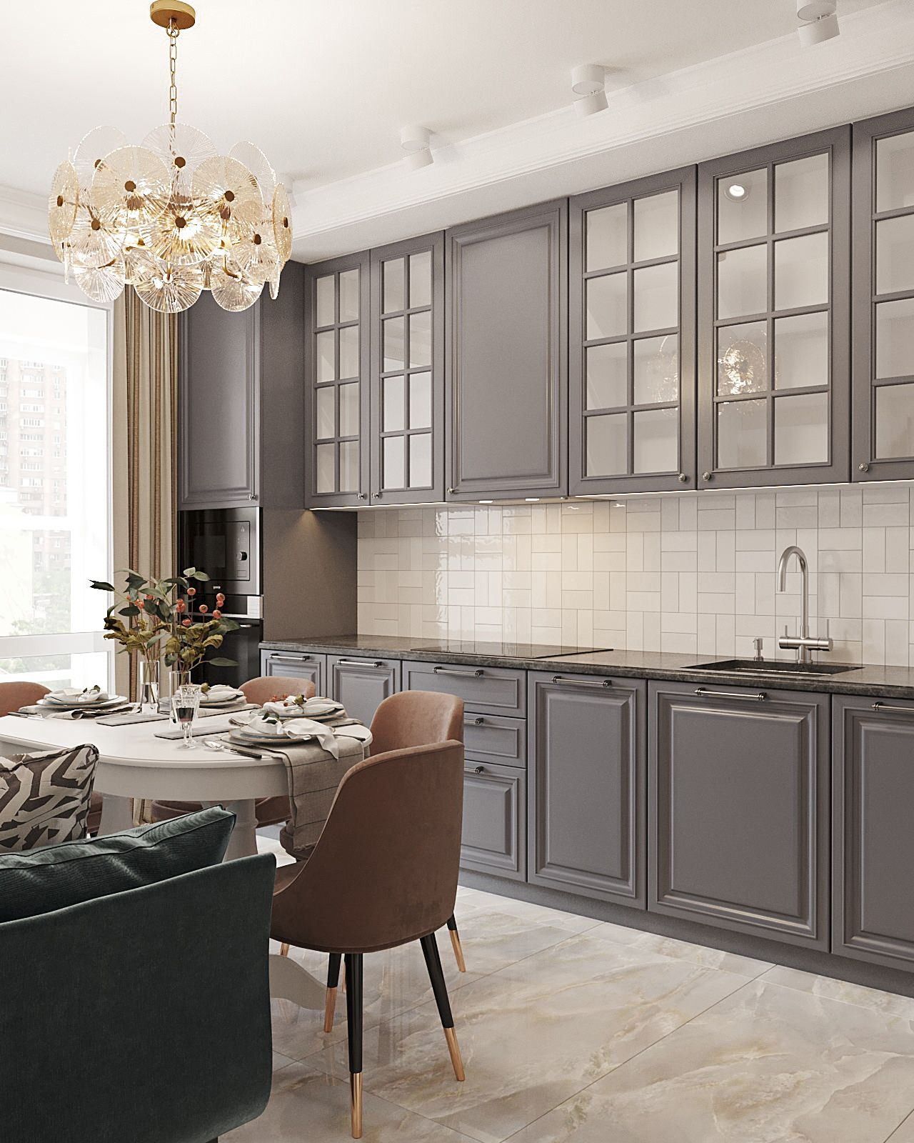 Современный интерьер с классическими элементами