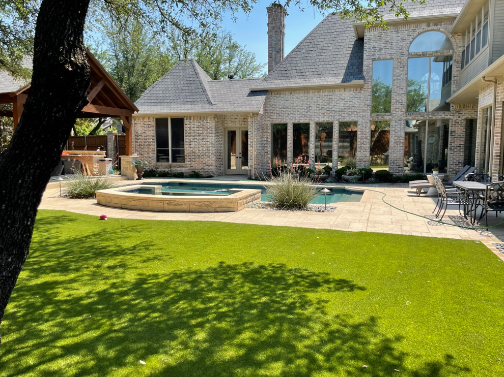 Back yard and pool landscape