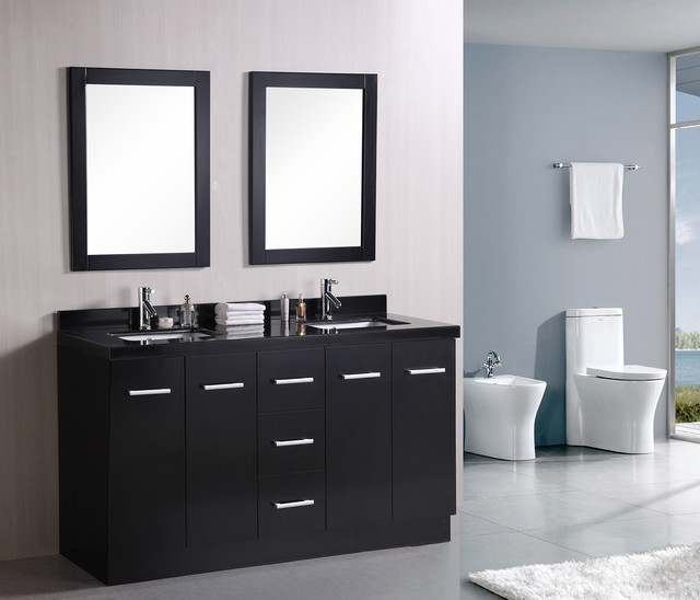Design Element Cosmo 60 Double Sink Bathroom Vanity Set Design Element Cosmo 60 Double Sink