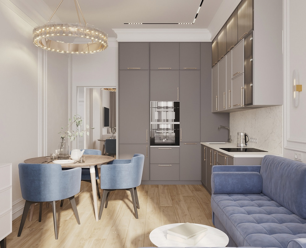 Проект однокомнатной квартиры в ЖК «Серебряный фонтан» г. Москва