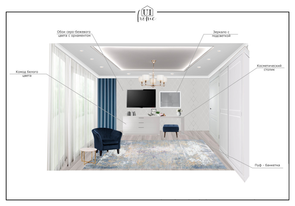 Коллаж проекта спальни