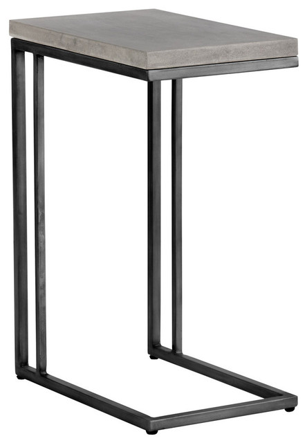 Sawyer C Shaped End Table Industrial Side Tables And End Tables By Sunpan Modern Home