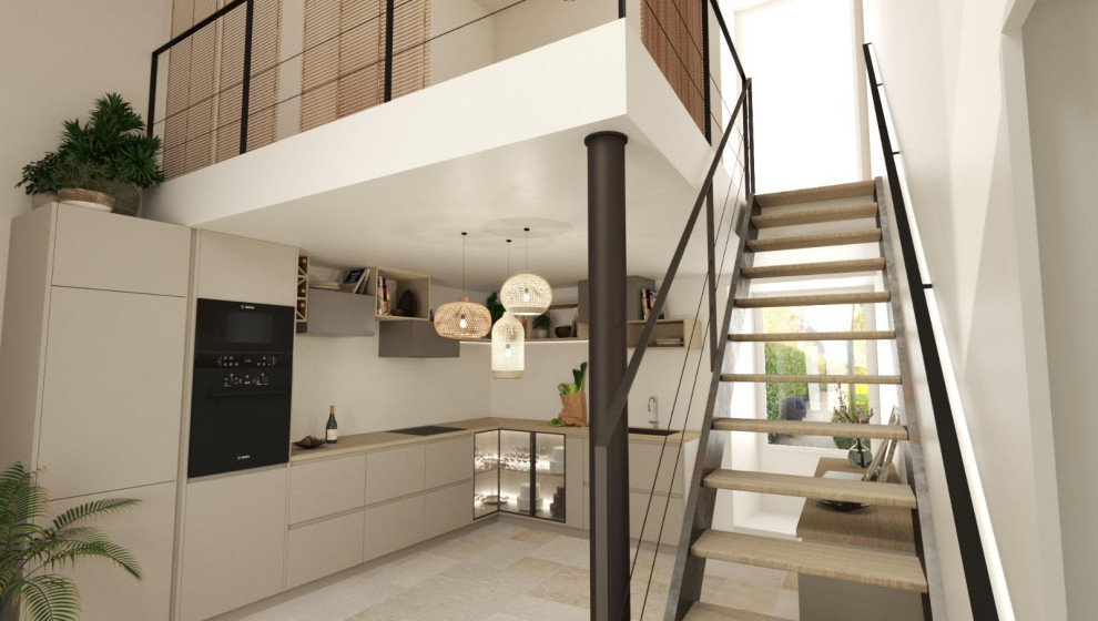 Projet (Option 3) - Cuisine/escalier - Modélisation 3D