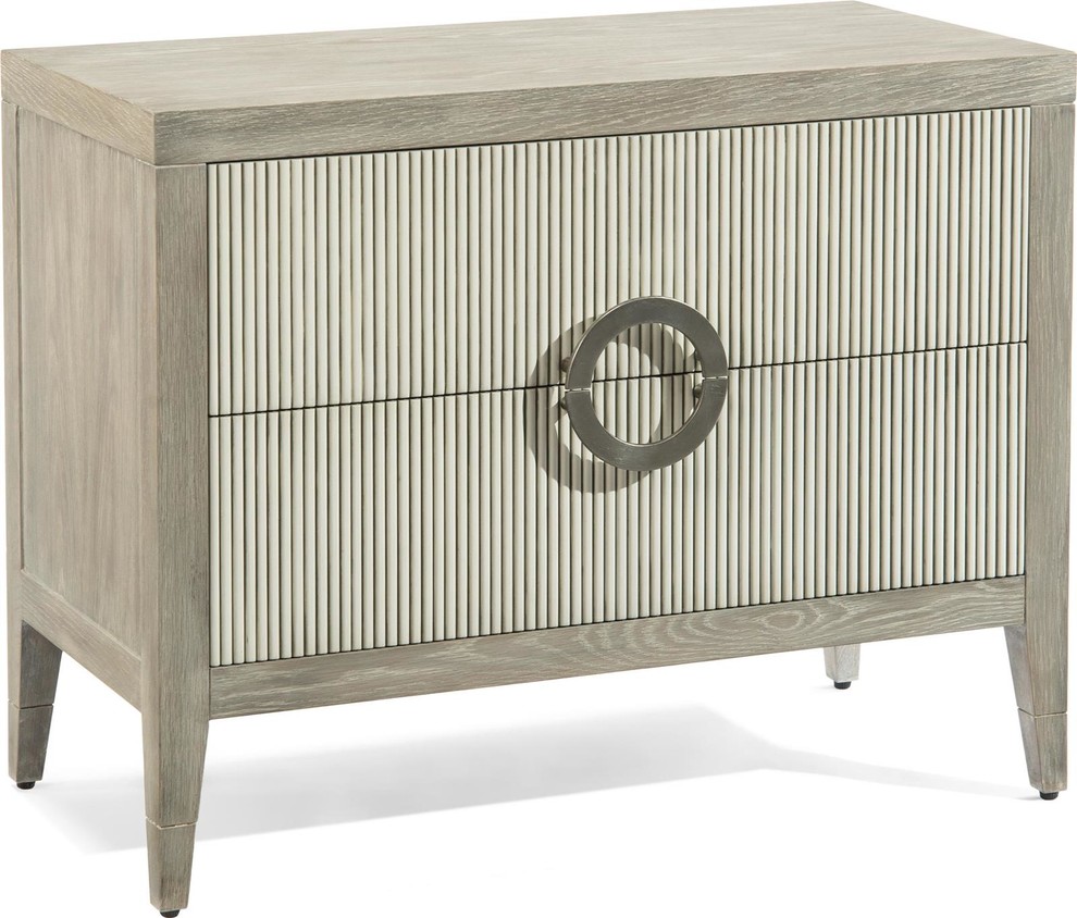Chest JOHNRICHARD Reeded Drawer Fronts Ring Transitional Accent