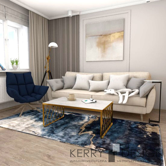 Гостиная в современном стиле 16 кв м