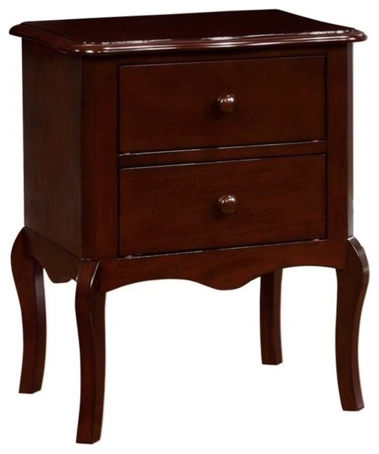 Rosebery Kids 2 Drawer Nightstand In Espresso Transitional