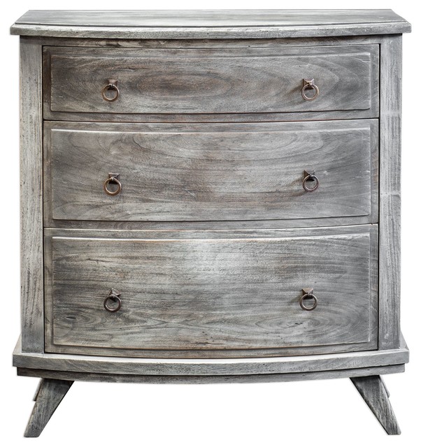 Weathered Wood Gray Accent Dresser Chest Rustic Country Cottage