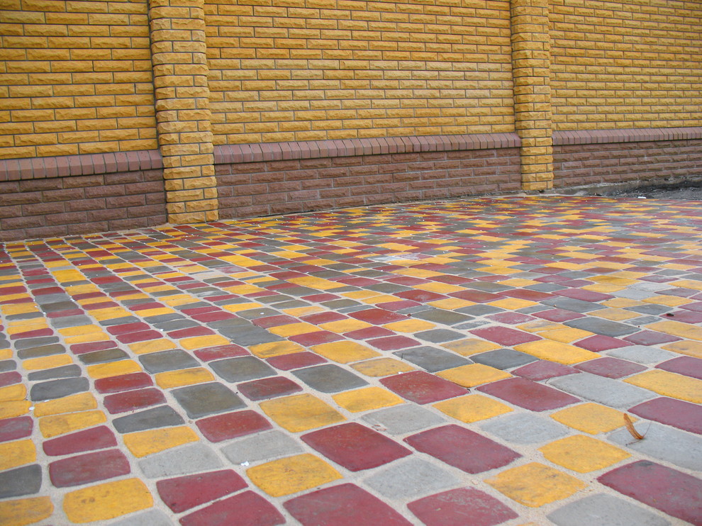 Укладка тротуарной плитки фото