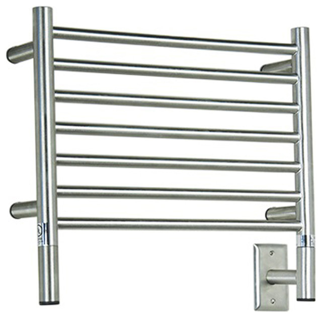 Jeeves Model H-Straight 7-Bar Hardwired Electric Towel Warmer, Polished