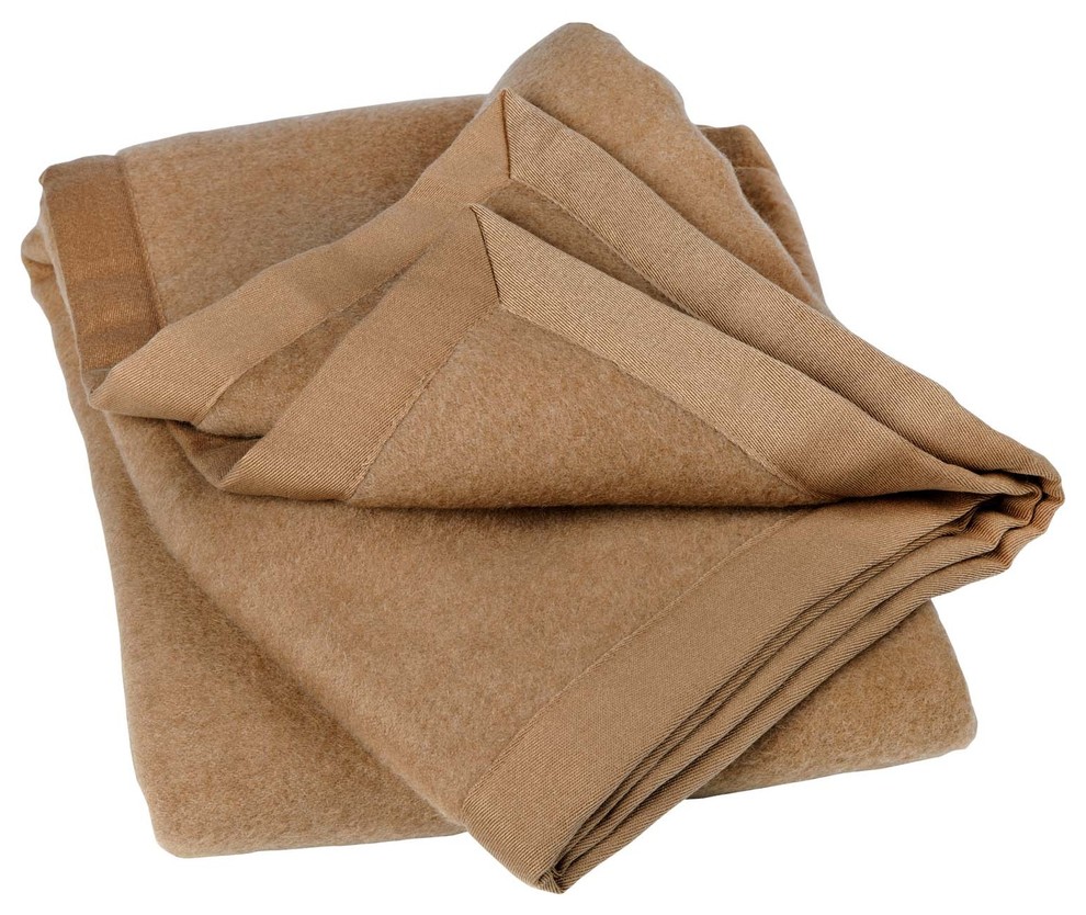 Oasis 100 Mongolian Camel Hair Blanket 440Gsm Contemporary