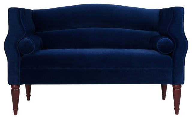 Joanna Camelback Loveseat With Bolster Pillows Traditional Loveseats By Jennifer Taylor Home