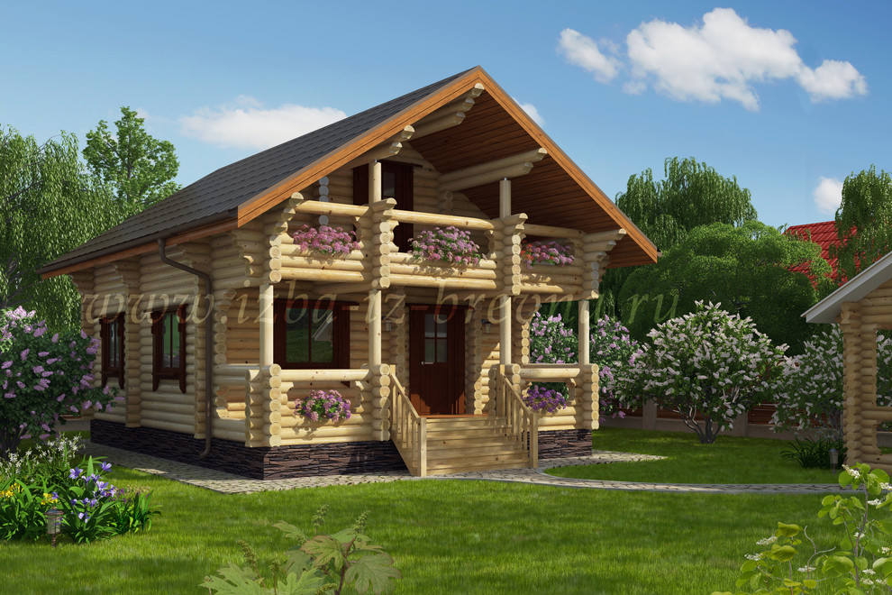 Проекты бань из оцилиндрованного бревна